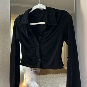 Black long sleeve top